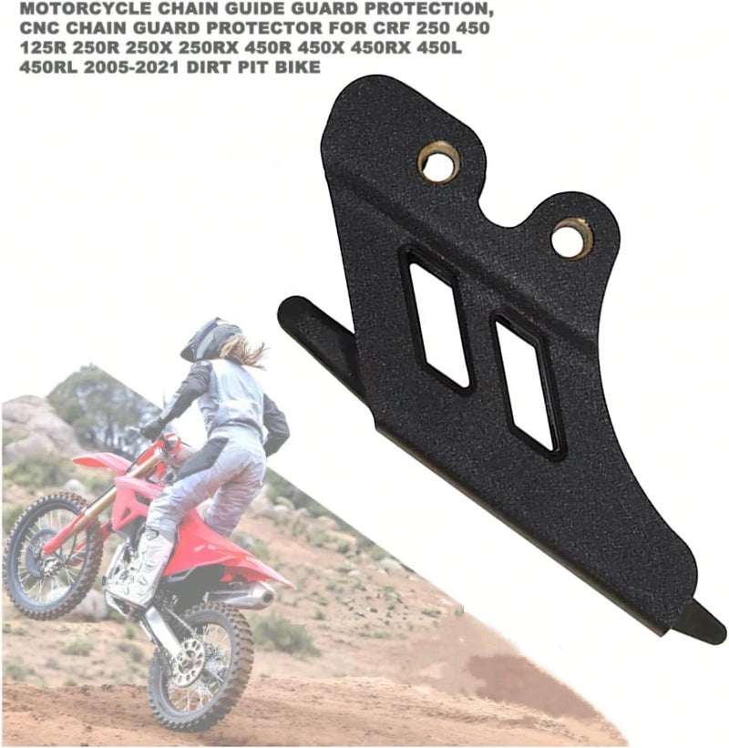 DREAM MOTION Motorcycle Aluminum Chain Guide Protector Sprocket Guard Protector for Honda CRF250R CRF110 Apollo125cc Kawasaki KLX110 KAYO Ducati Suzuki KTM ATV Dirt Bike Accessories(Black) - Image 4